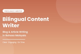 engaging blog article and content in malay