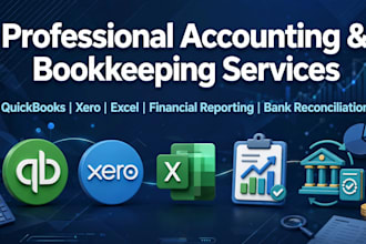 do bookkeeping,bank reconciliation in excel and quickbooks