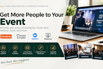 eventbrite, tictet tailor, webinar, zoom, conference, seminar to target audience