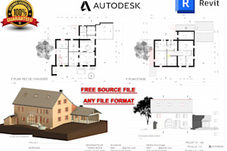 draft your architecral project from image, pdf, sketch to digital form in revit