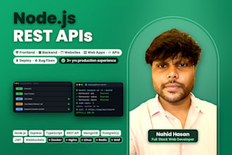 build a nodejs rest API and backend with express mongodb or postgresql