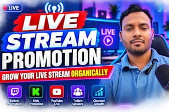 promote your youtube or twitch live stream with ads and SEO