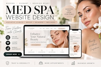 design a modern med spa and aesthetic clinic website with booking