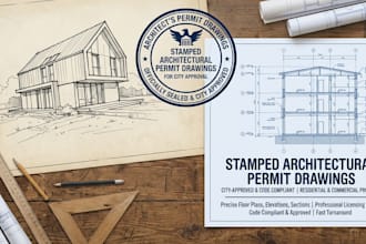 do city permit drawings, architectural, mep and structural drawings