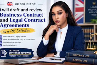 business contract and legal contract agreements draft and review as UK solicitor