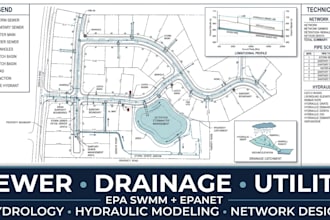 design sewer utility drainage networks using epa swmm epanet hydrology hydraulic