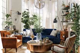 render architecture room interior concept in watercolor