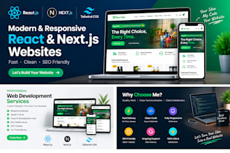 create responsive nextjs and react websites