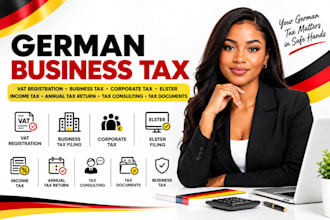 do german corporate tax, vat registration, business tax filing and elster