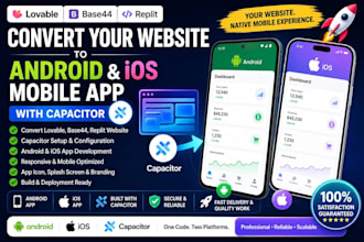 convert lovable base44 replit website to android ios mobile app with capacitor