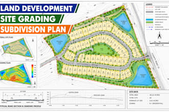 do real estate land development site grading master plan subdivision plot layout