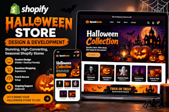 design halloween shopify store halloween website seasonal ecommerce store