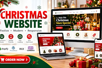 build christmas shopify store christmas website and holiday store
