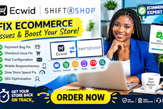 do ecwid shift4shop payment bug checkout fail mobile issue slow store seo fix