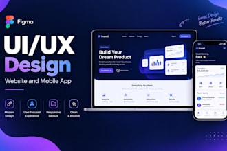 design a professional UI UX for mobile app or website in figma