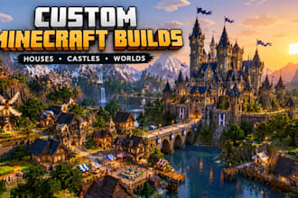 build custom minecraft houses, castles, maps and worlds