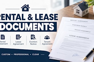 draft legal rental agreement, lease agreement, cease and desist, eviction notice