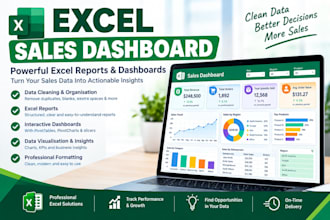 create a professional excel sales dashboard and report