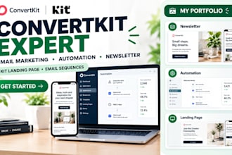 converkit email marketing, newsletter, converkit automation and kit landing page