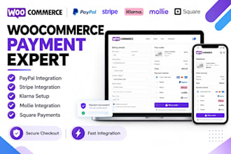 integrate paypal stripe klarna mollie square to woocommerce wordpress