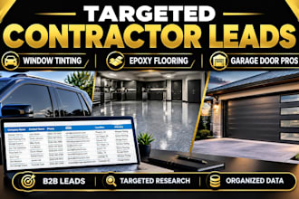generate window tinting business epoxy flooring contractor garage door leads