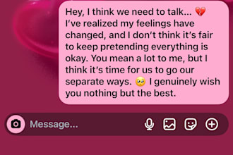 write a breakup text for you