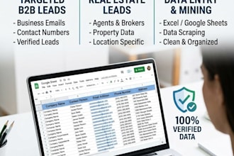do b2b lead generation real estate data entry