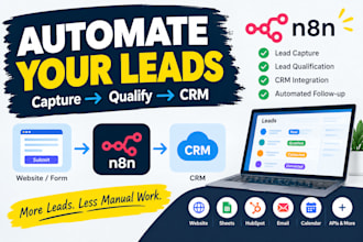 build n8n lead generation and CRM automation workflows