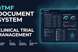 build etmf clinical trial document management and inspection dashboard