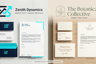 design modern logo and complete brand identity stationery
