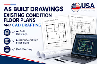 built drawings, existing condition floor plans,  cad drafting