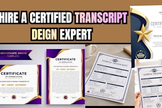 design transcript, high school transcript  ged and award certificate templates