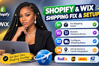 fix shopify and wix shipping issues, checkout errors, shipping rates, dhl zones