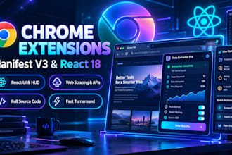 develop custom chrome extension with manifest v3 and react