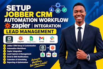 setup jobber CRM automation workflow zapier integration lead management