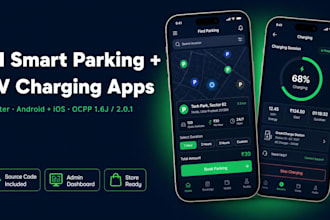develop ai smart parking and ev charging ocpp apps in flutter ios android app