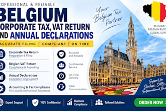 handle belgium corporate tax, vat return, and annual declarations