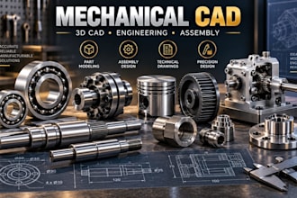 do 3d cad mechanical design and mechanical engineering