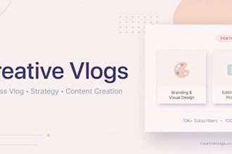 design professional youtube banner logo and channel art