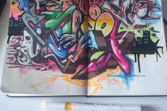 create a custom graffiti sketch of your name or word