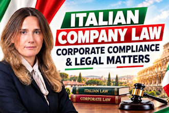 assist with italian company law, corporate compliance and legal matters