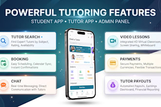 build an education tutoring marketplace app for students and tutors