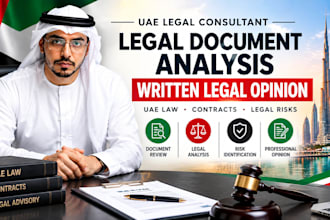 analyze your uae legal documents and provide a written legal opinion
