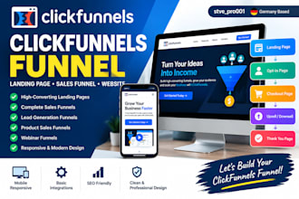 build clickfunnels landing page sales funnel website in click funnel