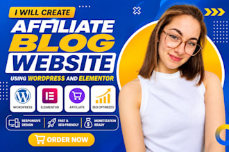create an affiliate blog website using wordpress and elementor