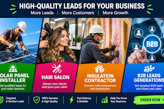 do solar panel installer hair salon insulation contractor b2b leads generations