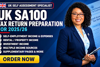 prepare your UK sa100 tax return for 2025 26 self employed and property