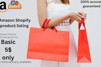 do SEO amazon to shopify listing and shopify CSV upload