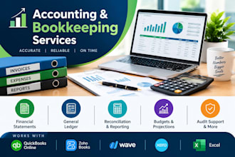 prepare general ledgers, profit and loss with balance sheet