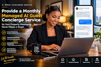 provide a monthly managed ai guest concierge service so your property messaging